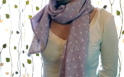 ストールとしても使える、オーガニックガーゼの授乳ケープの作り方