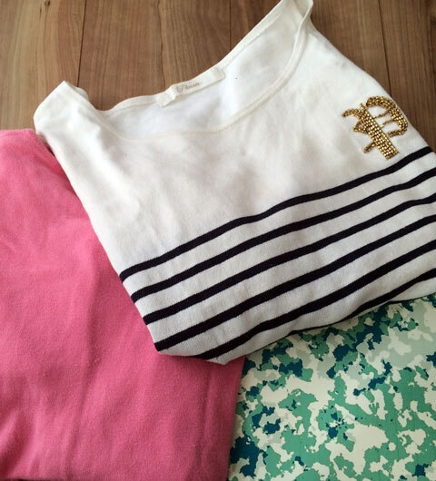 ママファッション：カモフラ柄は短めボトムスで取り入れる