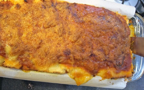 ミートソースを有効活用！ おからとミートソースのヘルシーグラタン