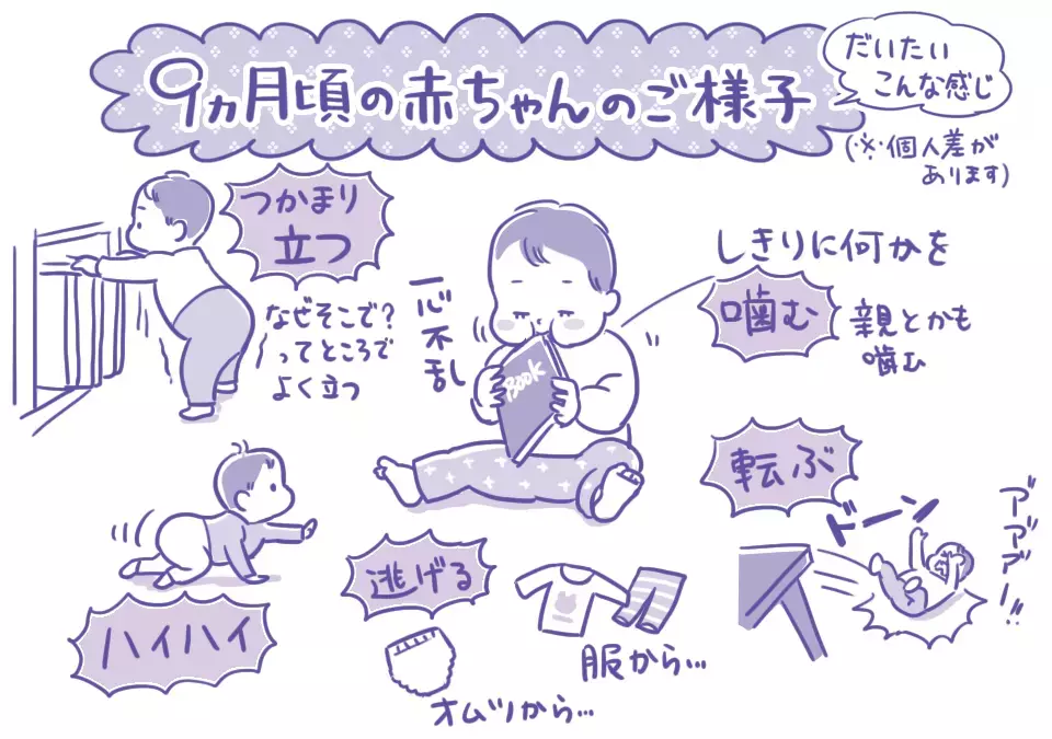 「9ヵ月の赤ちゃんは一心不乱」 栗生ゑゐこの赤ちゃんカルタVol.6