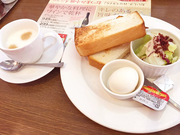 グラッチェモーニングなど、お得なモーニングで朝の時間をのんびりと