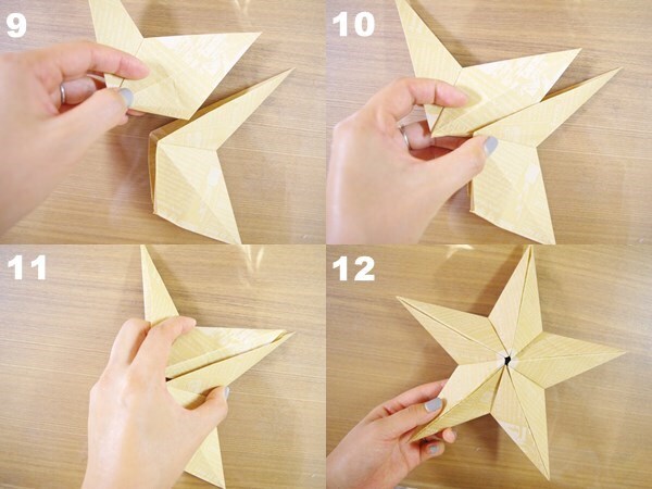 星のオーナメントの作り方！100均の材料で簡単に華やかに