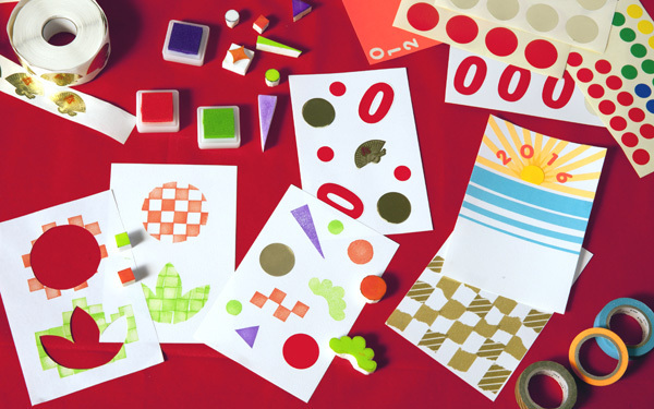 新年の飾りつけを子どもと一緒に楽しもう！　消しゴムハンコでつくるランチョンマット