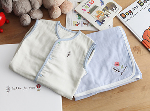 春夏の冷えからベビーを守る　ガーゼ素材のスリーパー＆ブランケット