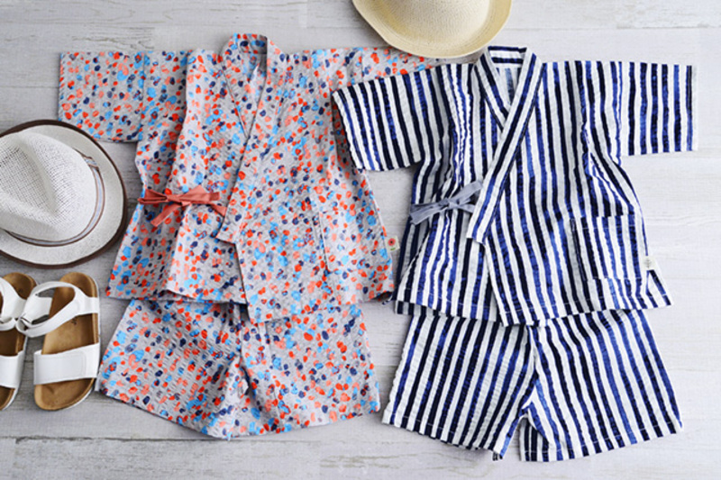 お祭りや花火で注目されそう 北欧風テキスタイルの キッズ甚平 ママアイテム ウーマンエキサイト