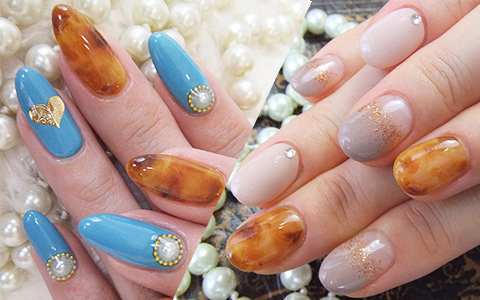 この秋、芸能人やおしゃれ女子注目のべっこうネイルって？！