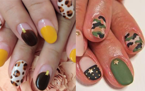 あなたはどっち派！？今流行りの「ヒョウ柄ネイル」VS「迷彩柄ネイル」