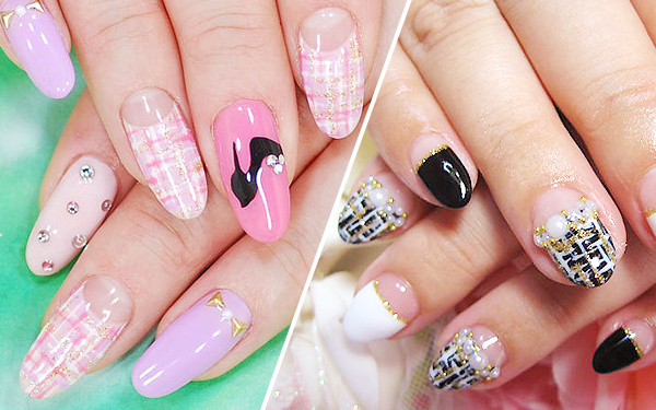 この冬可愛いと大評判！！ツイードネイル＋●●で女らしさもワンランクUP！