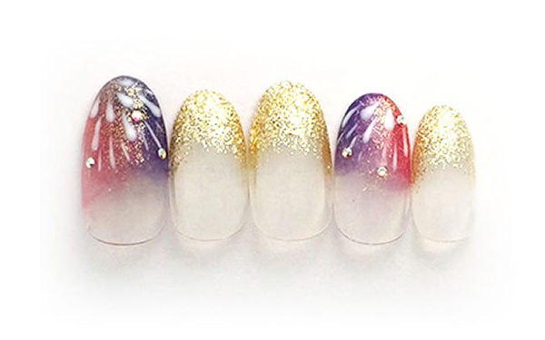 花火やお祭り・・・浴衣デートに合わせたい！ちょっぴり大人な和美人ネイル