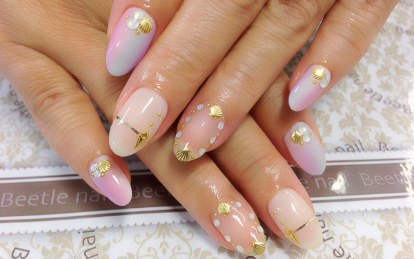 浴衣にも合う！夏にぴったり涼しげトレンドネイル