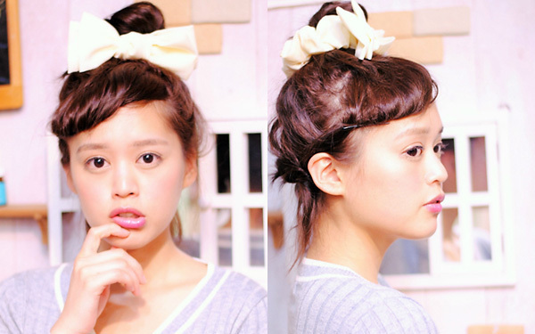 ルーズなお団子ヘアで色気UP！夏の最新お団子アレンジ