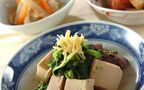 今日の献立は「高野豆腐と菜の花の煮物」