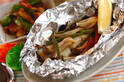 今日の献立は「魚のホイルバター焼き」