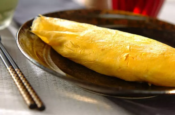 アジの干物でオムライス