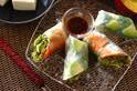 今日の献立は「サーモンとアボカドの生春巻き」