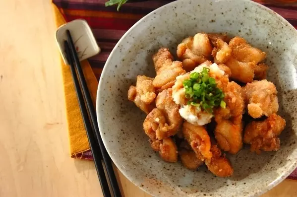 鶏の竜田揚げおろしポン酢がけ