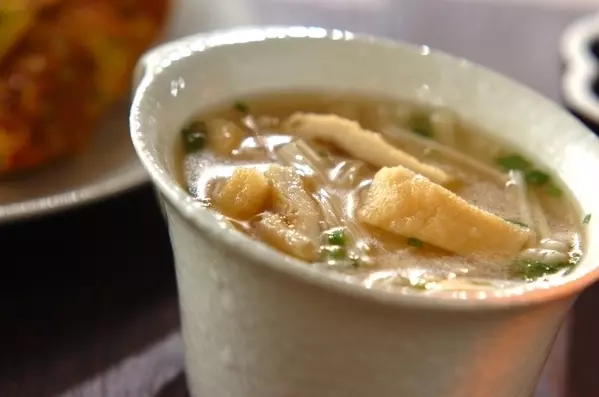 キノコとネギのみそ汁