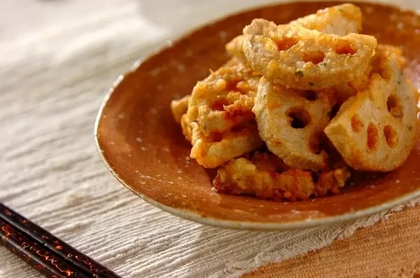 レンコンの磯辺揚げ