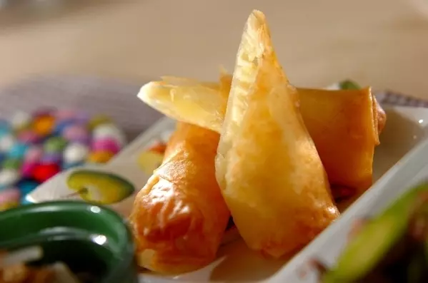 エノキとチーズの春巻き