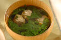 お肉の旨みたっぷりのとろみスープ！ 「モロヘイヤの肉団子スープ」