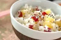 おかわり確定！　「もちもち食感！サツマイモご飯」