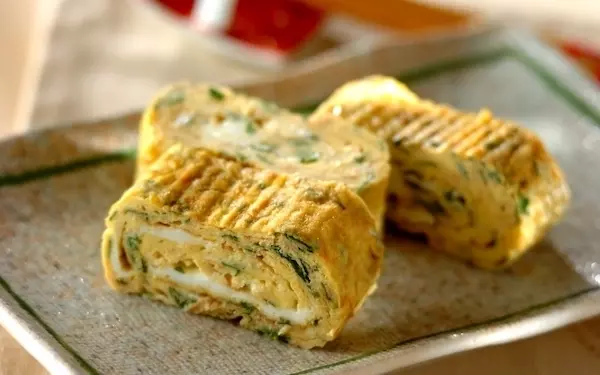 爽やかな香りが感動もの！　大葉とかつおぶしの「卵焼き」