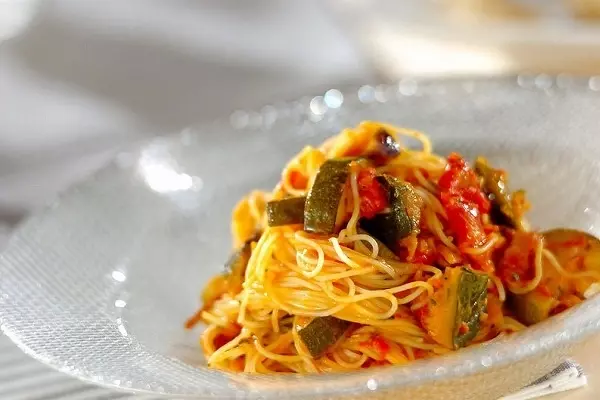 たっぷり夏野菜の冷製パスタ