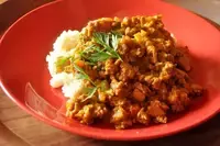 おせちの残りの「お煮しめ」で作る「キーマカレー」
