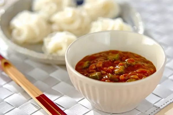 冷やしオクラカレーつけ麺