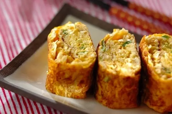 切干し大根とネギの卵焼き