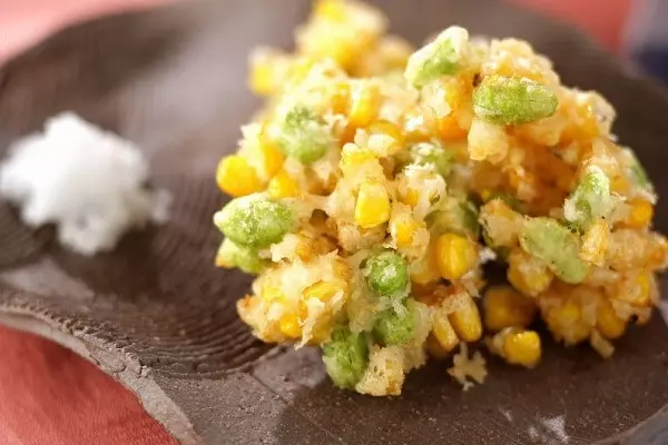 ぷちぷち！枝豆とコーンの落とし揚げ