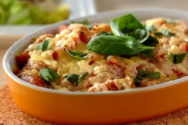 ナスとトマトのグラタン風