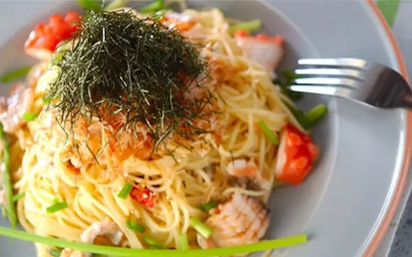 旬の味覚をちょっと贅沢に楽しめる！　ハモタコ明太の「冷製パスタ」