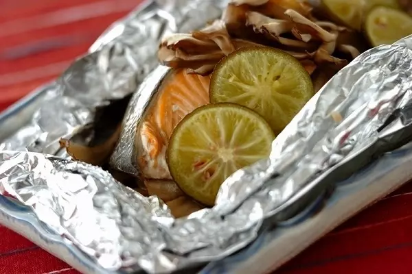 鮭のスダチホイル焼き