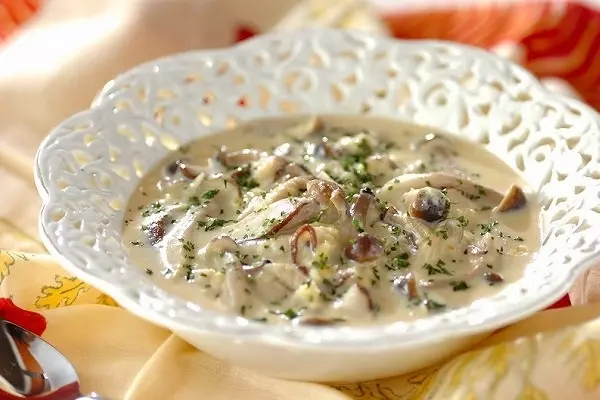 キノココーンチャウダーのスープご飯