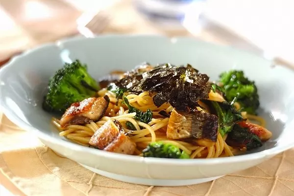 サンマの和風パスタ