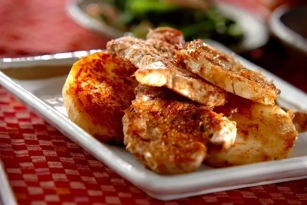 豚ヒレ肉と長芋の土佐焼き