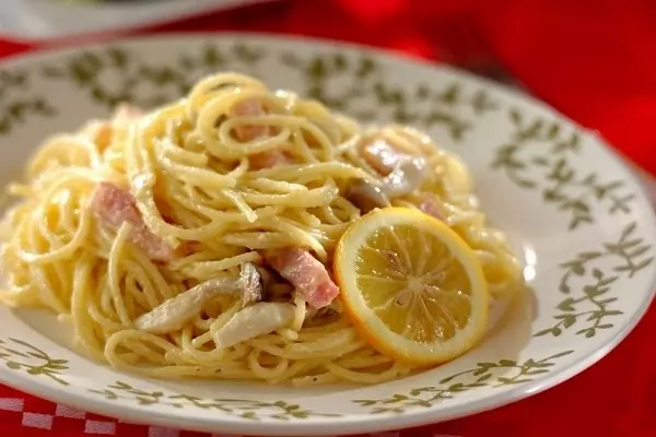 レモンクリームパスタ