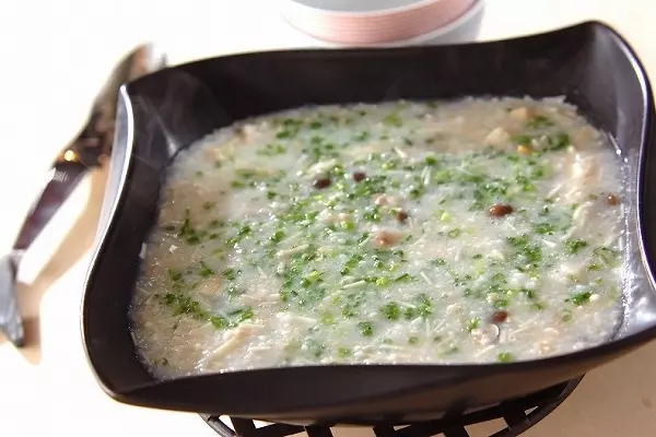 アサリのオートミールがゆ