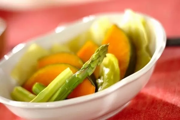 蒸し野菜のネギダレ