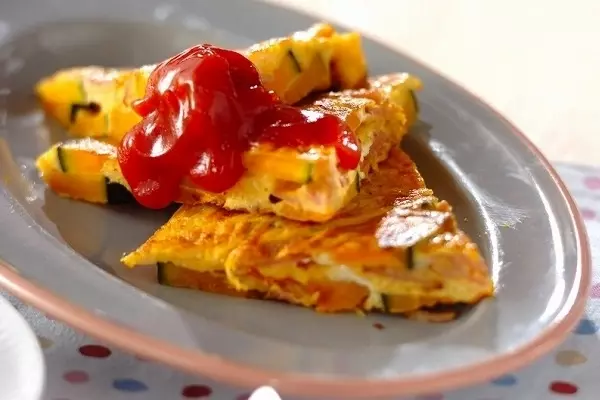 カボチャとベーコンの卵焼き