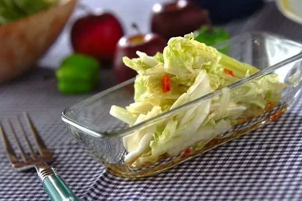 サッパリ白菜のゴマ油がけ