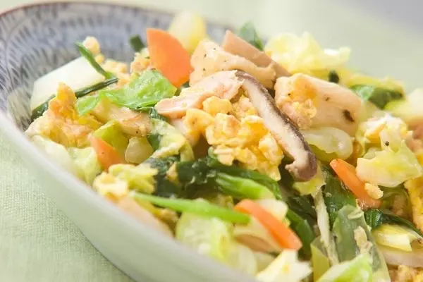 麩とツナの卵炒め