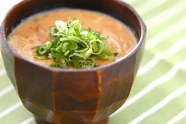 キムチの豆乳にゅうめん