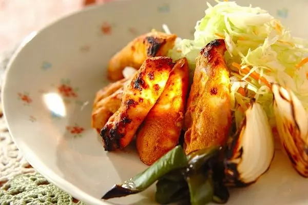 ささ身のカレー漬け焼き