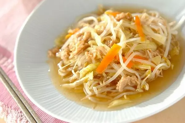 モヤシ炒めのあんかけ