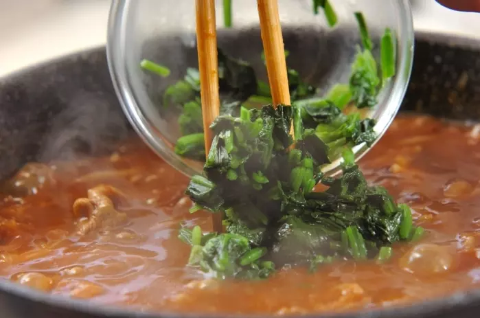 豚肉とホウレン草のカレーの作り方3