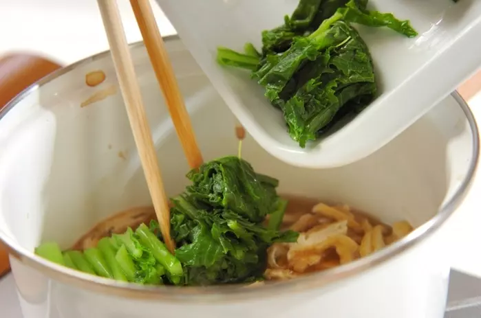 カブの葉のお浸しの作り方1