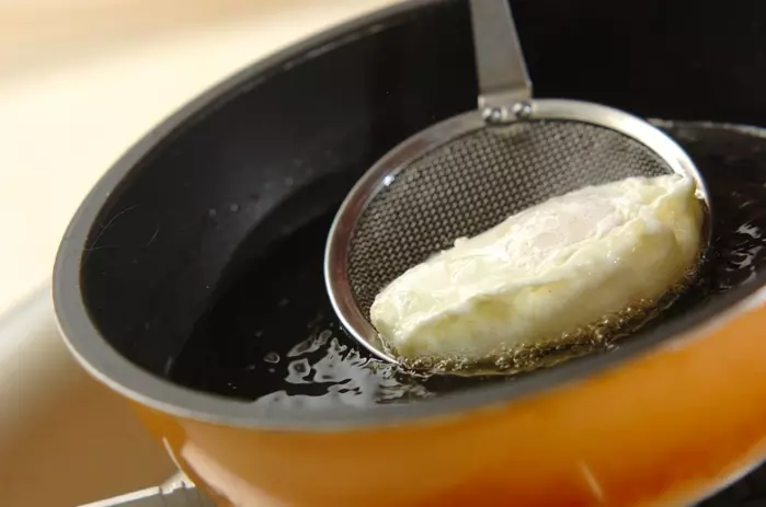 半熟揚げ卵の作り方2