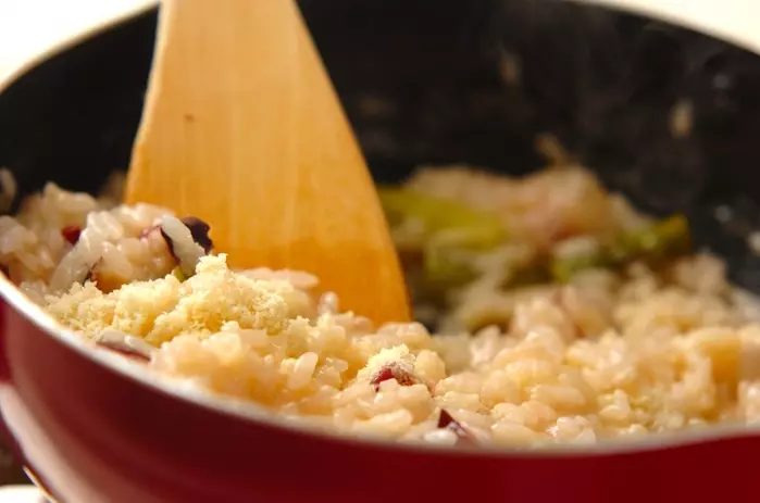 アスパラとタコのリゾットの作り方5